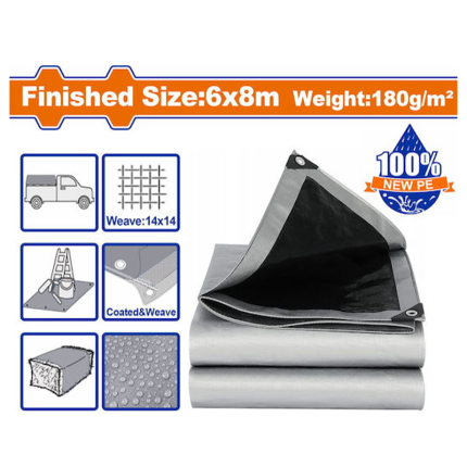 Μουσαμάς Αδιάβροχος Γκρί WADFOW 180gr/m2 6X8m (WTQ8868)