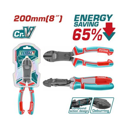Total Επαγγελματικός Πλαγιοκόπτης Μήκους 200mm THTC530806